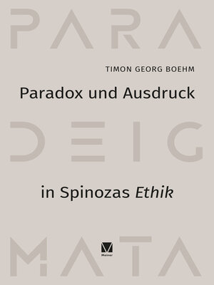 cover image of Paradox und Ausdruck in Spinozas »Ethik«